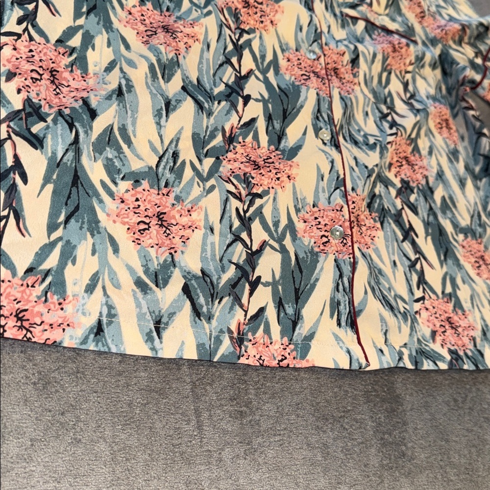 Cynthia Rowley -Women’s Sleepwear Floral Button Down Pajama Shirt Size Medium - Picture 12 of 15